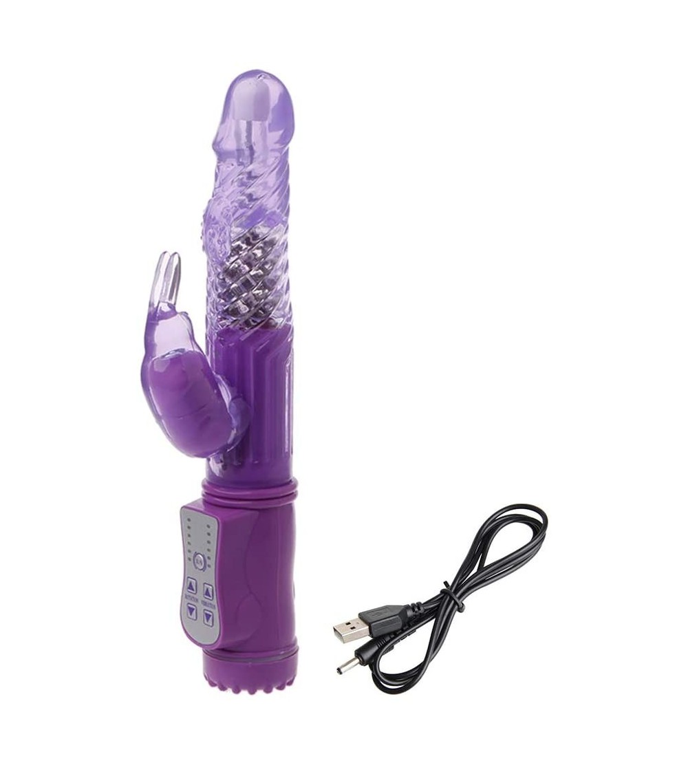 Vibrators Multispeed Vib G-S Rābbit Female Toy USB Rechargeable Mssager for Women Couples for Bedroom Parties- Wedding - Purp...