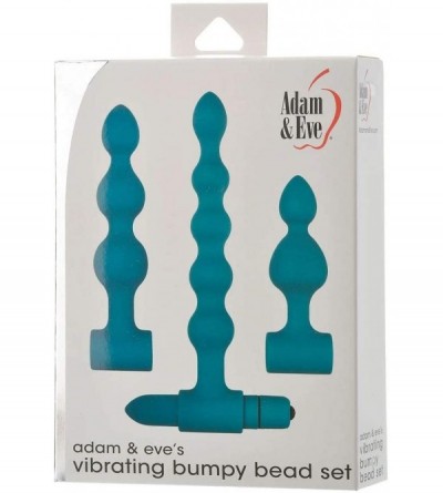 Anal Sex Toys Vibrating Silicone Anal Bumby Bead Plug Set - Teal - CD195D56656 $26.74