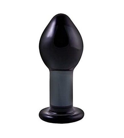 Anal Sex Toys Crystal Premium Glass Plug- Charcoal- 4 Inch - Charcoal - C411CHN2UDP $30.12