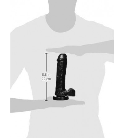 Dildos Delightful Dong- Dildo -8" Extra Thick with Realistic Balls and Suction Cup (Black)- Black- 1.10 Pound - CR116WJTLNR $...