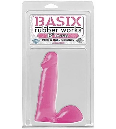 Dildos 6-Inch Dong- Pink - Pink - C7112E32RKT $8.81