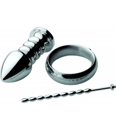 Anal Sex Toys Deluxe Series Voltaic for Him Stainless Steel Male E-Stim Kit - C812IRXZNI7 $102.02