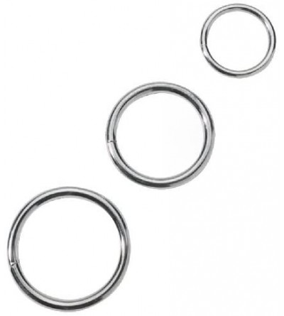 Penis Rings Metal Cock Ring- Chrome- 3-Pack - CK113KWXARV $21.93