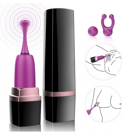 Vibrators Clitoral Vibrator High Frequency Lipstick Massager- G-spot Nipple Quick Orgasm Vibe with 10 Intense Modes- Splashpr...