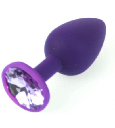 Anal Sex Toys Small Purple Silicone Jewel Butt Plug Lavender Jewel Sex Fetish BDSM Gear USA - Lavender - C511NEWVCBJ $26.31