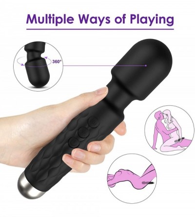 Vibrators Personal Wand Vibrator with 8 Powerful Speeds 20 Vibration Modes for Men and Women- Handheld Realistic Vibrator Adu...