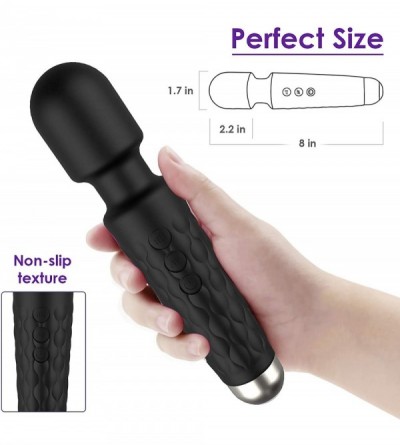 Vibrators Personal Wand Vibrator with 8 Powerful Speeds 20 Vibration Modes for Men and Women- Handheld Realistic Vibrator Adu...
