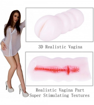 Male Masturbators Pocket Pussy-Male Masturbator Artificial Vagina Sex Toy for Men-Male Mastubration Stroker Male Sex Toy - Wh...