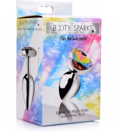 Anal Sex Toys Rainbow Prism Heart Anal Plug - Small - CA19CXXY7LK $12.73