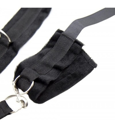 Restraints Bed Restraint System Bed Bondage with Thick Plush Cuffs (Black) - Adjustable Mattress- Bondage Restraints With Cuf...