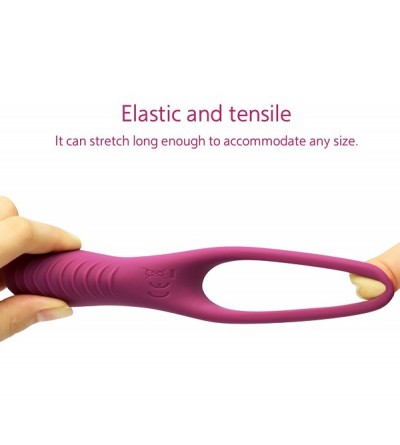 Penis Rings Full Silicone Vibrating Cock Ring - Waterproof Rechargeable Penis Ring Vibrator - Sex Toy for Male or Couples (Wi...