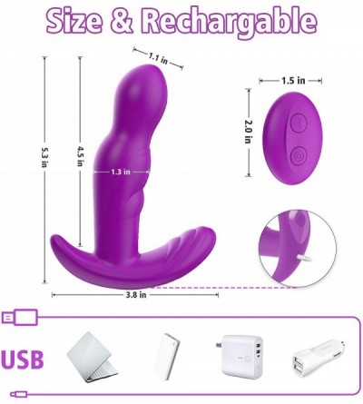 Anal Sex Toys 360° Rotating Wearable Clitoral G Spot Vibrator Invisible Butterfly Clitoris Ctimulator- Wireless Control Dildo...
