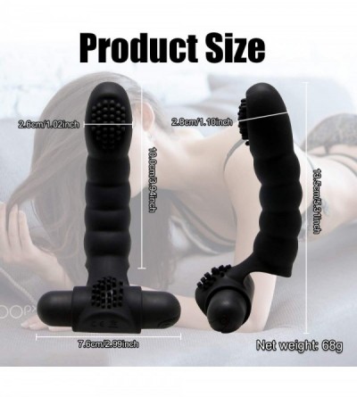 Vibrators G Spot Finger Vibrator Personal Vibrator Clit Massager Sex Toy for Couple with 10 Powerful Vibration Waterproof Wir...
