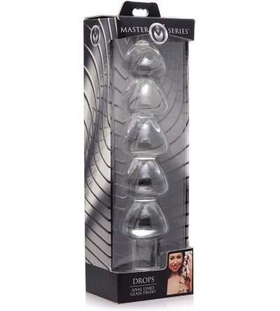 Anal Sex Toys Drops Anal Link Glass Dildo for Temperature Play- Clear - CJ18H5KM4O0 $26.01