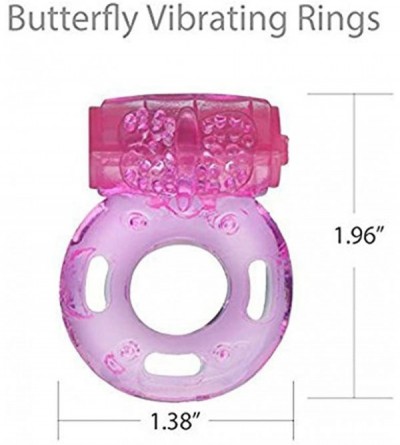 Penis Rings 2pcs Vibrating Ring Fine Delay Lock Ring Mini Sex Toy Penis Vibrating Ring for M Pink - CL194GRYEGO $5.54