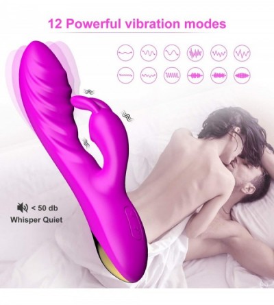 Vibrators G Spot Rabbit Vibrator with Vibrating Bunny Ears for Clitoral Vagina Anal Stimulation- 12 Mode Dual Quiet Motor Adu...