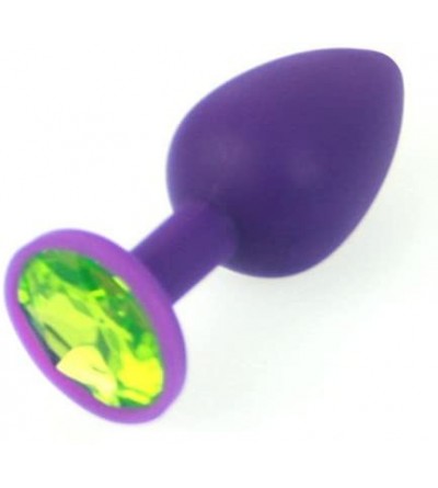 Anal Sex Toys Small Purple Silicone Jewel Butt Plug Peridot Jewel Sex Fetish BDSM Gear USA - Peridot - C811NEWUT31 $11.90