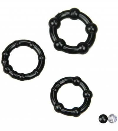 Penis Rings Male Delay Lock Fine Ring Cock Ring Silicone Penis Ring Powerfull Adult Sex Toys (Black) - Black - C618DII8Y06 $4.91