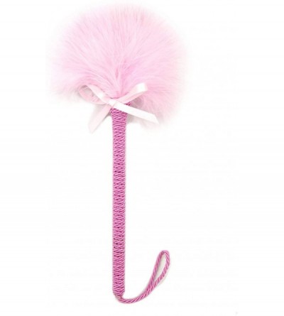 Paddles, Whips & Ticklers Fetish Feathers Teasing Toys Ostrich Feather Wrapped Rope Pole Props - Pink - CI18XMMAK5Q $31.55