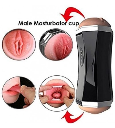 Male Masturbators USB Rechargeable Automatic Piston Telescopic Rotation Handsfree 10 Modes 10 Speeds Sleeve Stroker Men Oral ...
