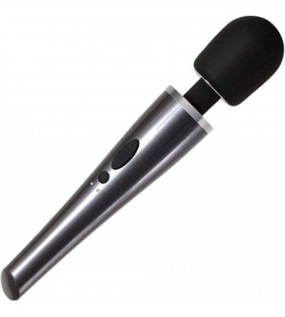 Vibrators Novelties Mighty Metallic Wand Body Massager Black - CF18NIZEC87 $33.87