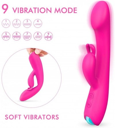 Vibrators Upgraded G Spot Vibrator Rabbit Dildo Vibrator with 9 Powerful Vibration Clitoris Stimulator Vibrator for Female Di...