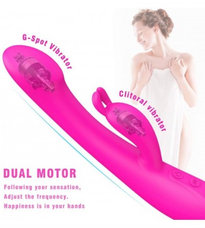 Vibrators Upgraded G Spot Vibrator Rabbit Dildo Vibrator with 9 Powerful Vibration Clitoris Stimulator Vibrator for Female Di...