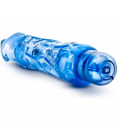 Novelties 9" Soft Large Thick Realistic Multi Speed Powerful Vibrator Dildo Waterproof Sex Toy for Women - Blue - CY115PB3RLP...