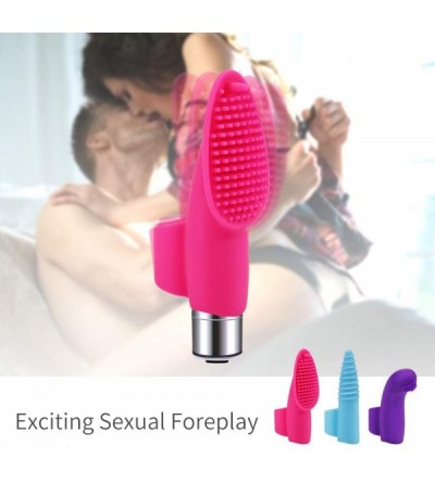 Vibrators Powerful Bullet Vibrator with 3 Silicone Finger Sleeves- Rechargeable Clitoral Stimulation Vibrating Sex Toys for W...