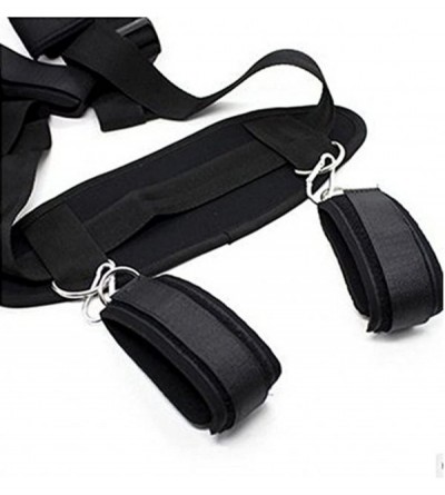 Restraints Adjustable Soft Ankle Wrist Cuffs for Women Couples Bed Play- Black Nylon - CI18SMGDAWW $6.13