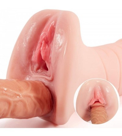 Male Masturbators Male Masturbator Pocket Pussy Stroker- Realistic Vaginal and Anal Canal Stroker with Lifelike Channel- Blow...