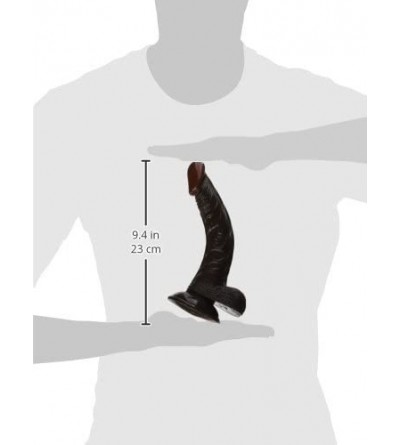 Dildos Novelties by Nasswalk Afro American Whopper Flexible Dong- 8-inch - Brown - CO11526Z3N3 $13.05