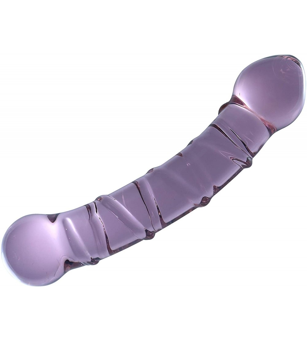 Dildos Glass Pleasue Wand- Curved with Mush Tip- Purple Swirl - CV1120MSJD3 $7.91