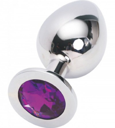 Anal Sex Toys Jewel Steel Plug - Purple - C018GDUSNRT $16.51