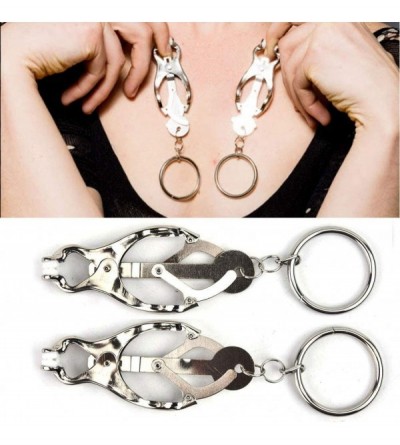 Nipple Toys BDSM Nipple Clamps - Adjustable & Soft Rubber Metal Nipple Clamps- Fantasy SM Sex Toy for Couples - C51829ZOM5L $...