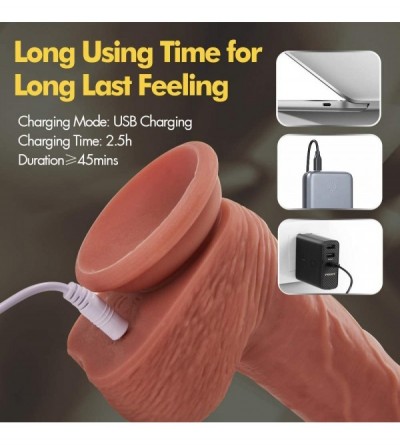 Dildos Big Thrusting Dildo Vibrator with 8 Rotation&Vibration- Realstic Vibrating Penis for G-spot Stimulation- Lifelike Sex ...