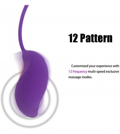 Vibrators Premium Silicone 12 Frequency Waterproof Vibrating Egg Massage Ball for Women and Couple - C018WUSYCQI $35.32