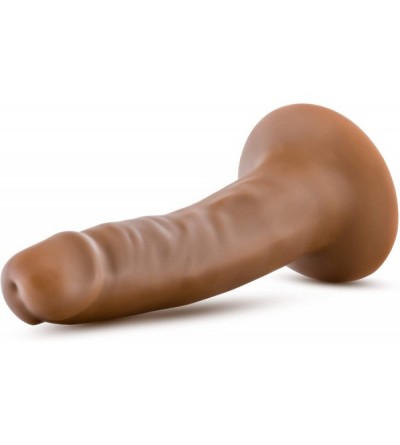 Anal Sex Toys 5.5 Inch Satin Smooth Silicone Dildo Suction Strap On Base - CY18EISW4L6 $12.97