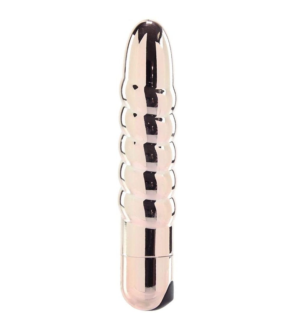 Vibrators Lola USB Rechargeable Silicone 10-Function Vibrating Twisty Bullet - Rose Gold - CB18A0MHM8G $19.18