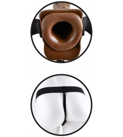 Pumps & Enlargers Fetish Fantasy 7 Hollow Strap On with Balls Brown - CX12MXD37N1 $21.01