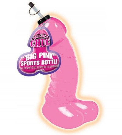 Novelties Jumbo Dicky 20 Oz Sports Bottle (Pink) - C218G58O5RI $28.44