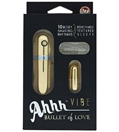 Vibrators Ahh Vibe Bullet Of Love Remote Control Bullet- Gold - Gold - CQ11MJWDL5P $10.41