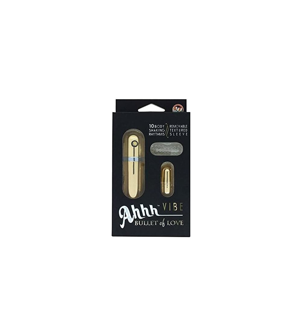Vibrators Ahh Vibe Bullet Of Love Remote Control Bullet- Gold - Gold - CQ11MJWDL5P $10.41