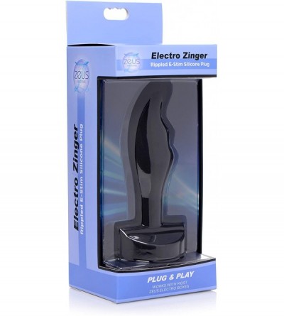 Anal Sex Toys Electro Zinger Rippled E-Stim Silicone Plug - CR18UESXLY5 $19.76