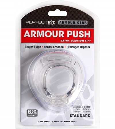 Penis Rings Armour Push Standard Size- Clear - CW11JJ93EQR $15.22
