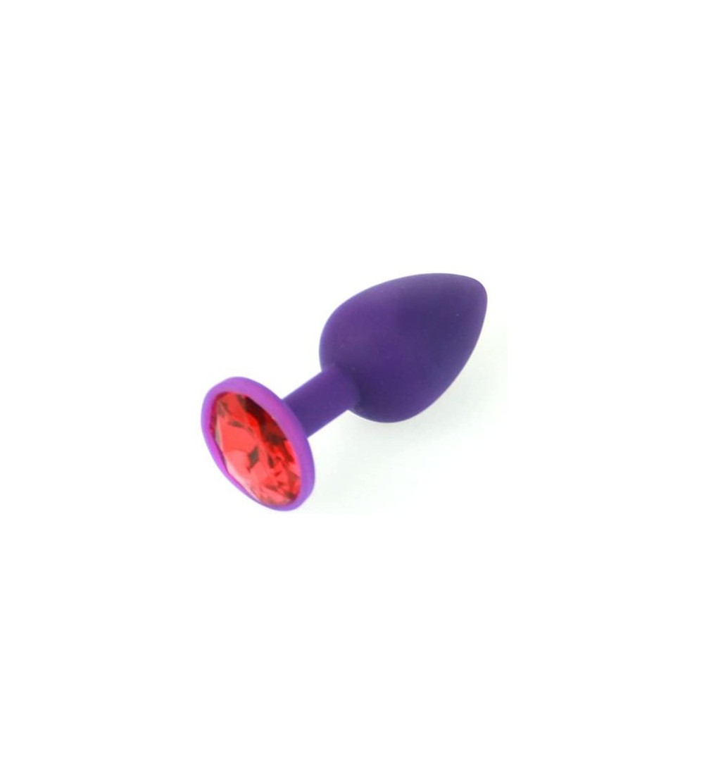 Anal Sex Toys Small Purple Silicone Jewel Butt Plug Red Jewel Sex Fetish BDSM Gear USA - Red - C911NEWV0C5 $10.64
