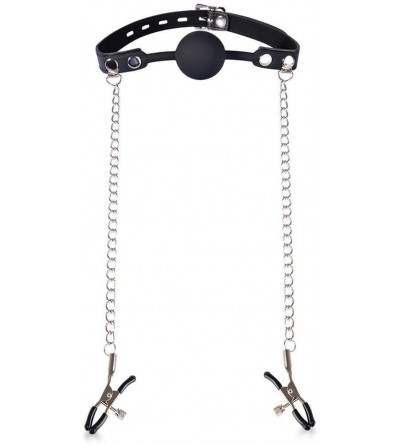 Nipple Toys Fantasy Nipple Clamps Clips Metal Chain Body Harness Jewelry Nipple Toys with Neck Choker Collar Necklace and Lov...