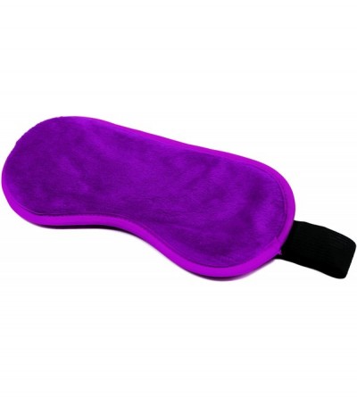 Restraints Soft Fur Leather Handcuffs- Velvet Cloth Blindfold Eye Mask for Sex Play - Purple - C318EW4ER62 $12.03