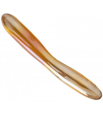 Dildos Glass Pleasure Wand Golden Crystal Dildo G Spot Stimulation Masturbation Wand Sex Toy for Women - CE11M5PWZSF $7.70