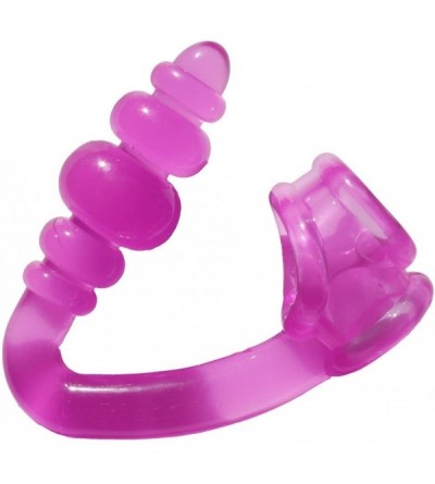 Anal Sex Toys Sparkplug Asslock Buttplug Connected to a Cocksling (Pink Clear) - Pink Clear - CR11I9YGXHP $37.70